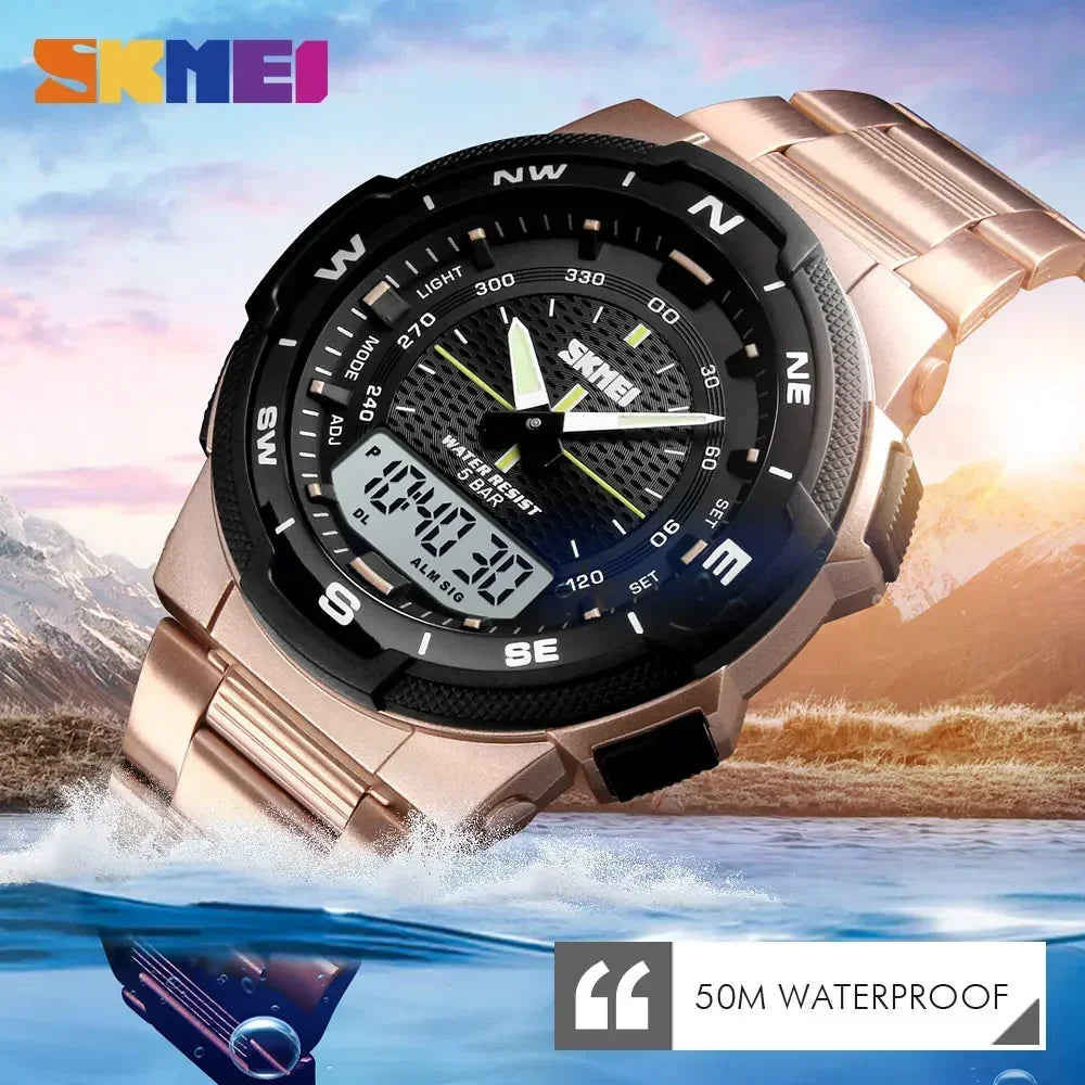 Reloj de Hombres SKMEI 1370: Elegancia Deportiva y Funcionalidad Impermeable 🌟