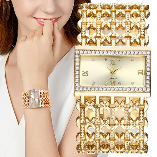 Reloj UTHAI W29 Mujer: Elegancia en Oro con Diamantes