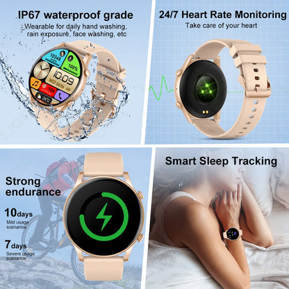 Smartwatch LIGE Mujer Bluetooth Deportivo Salud Resistente Agua Full Touch iOS Android