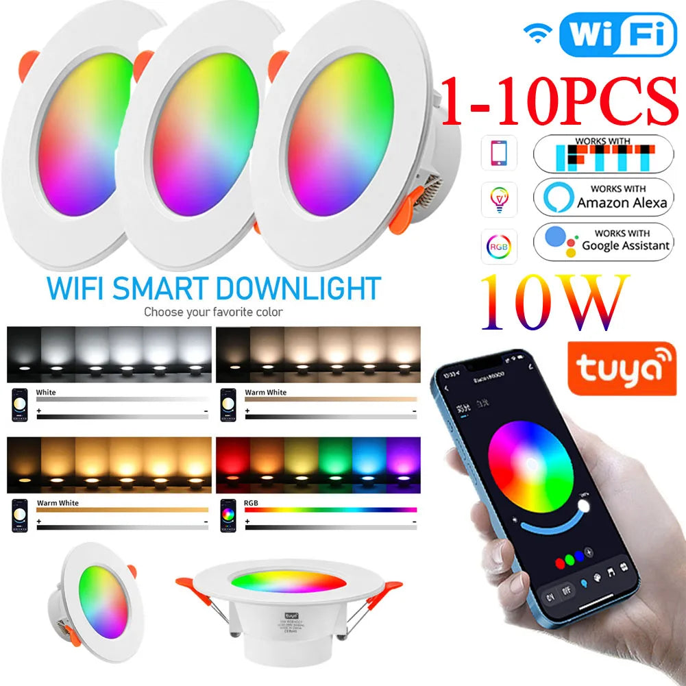 Foco LED Downlight Wifi TUYA Dimmable - Control por Voz y WiFi