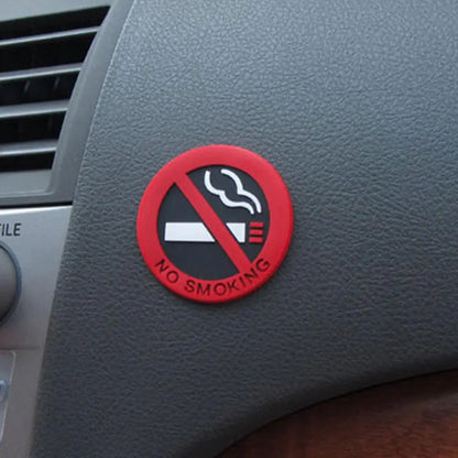 Pegatina "No Smoking" Redonda en Vinilo para Coche 🚭