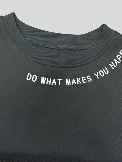 Sudadera Estampada "Do What Makes You Happy" de teekossc