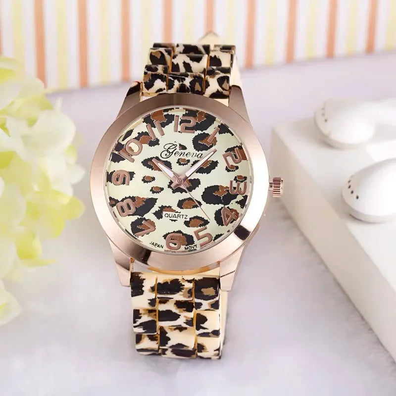 Reloj Silicone Leopard Print 2024 - Estilo Salvaje y Elegante 🐆