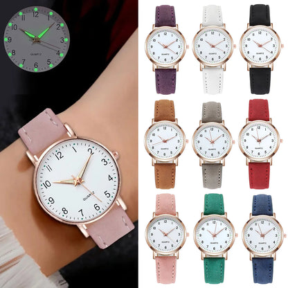 Reloj de Moda para Mujer con Correa de Cuero Sintético