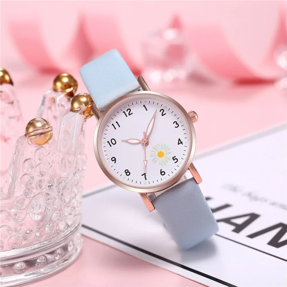 Reloj de Pulsera Moonbiffy: Elegancia Luminosa con Correa de Cuero Casual