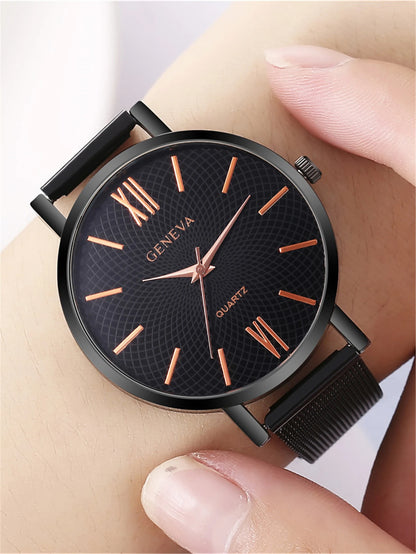 Reloj de Mujer de Moda con Malla de Acero - Elegancia y Funcionalidad ¡En Cada Movimiento!