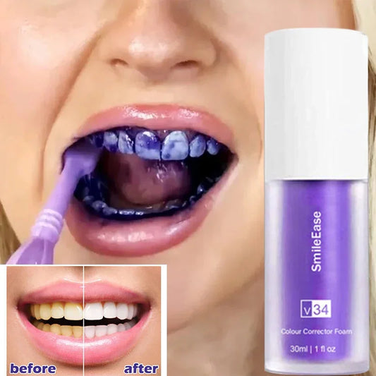 Pasta Dental Blanqueadora V34 Purple: Sonrisa Radiante en Casa 🌟