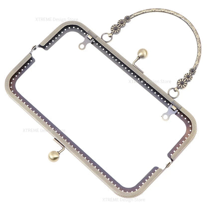 1PC Metal Kiss Clasp Lock Frame Metal Frame Kiss Clasp Lock For Handbag Purse Coin Bag DIY Tool DIY Metal Frame Purse Handle