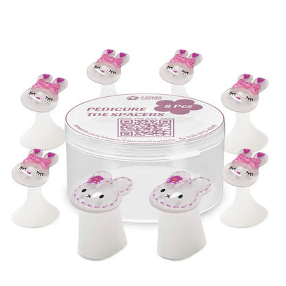 Set de 8 Separadores de Dedos (Conejitos) - Herramienta de Pedicura de Lujo 🐰