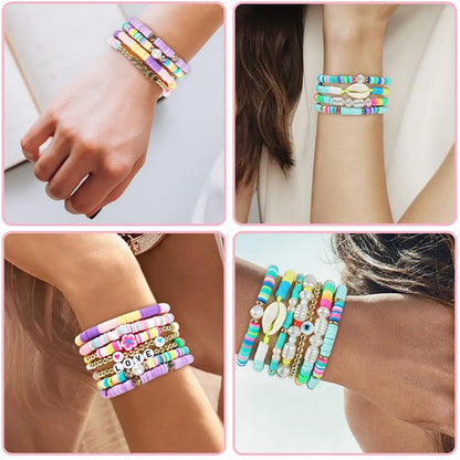 Pulseras Preppy de Arcilla para Niñas de qpeach: Elegancia y Estilo 🌟