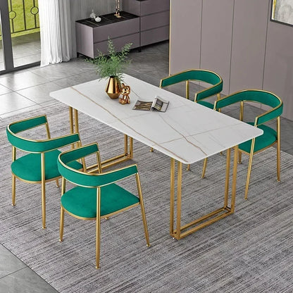 Mesa de Comedor Kitchen Nordic con Patas Doradas - ¡Elegancia y Funcionalidad en un Mueble de Calidad Premium! 🌟