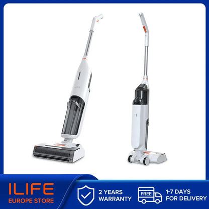 Mopa Inteligente Inalámbrica ILIFE W90: Succión 5500Pa, Autolimpieza 1 Min, Doble Tanque de Agua.