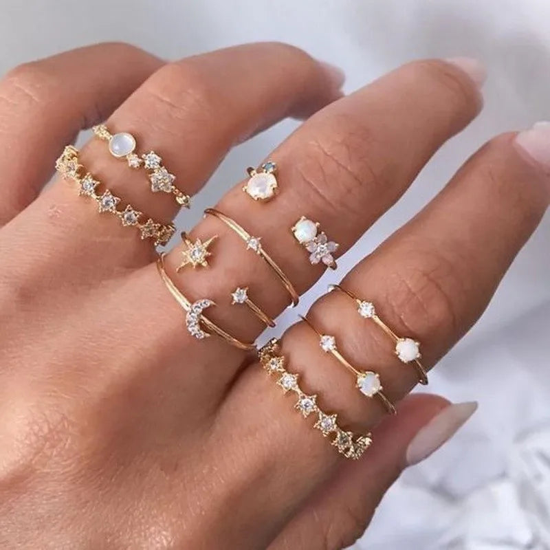 Set de Anillos Minimalistas de Inspiración Bohemia