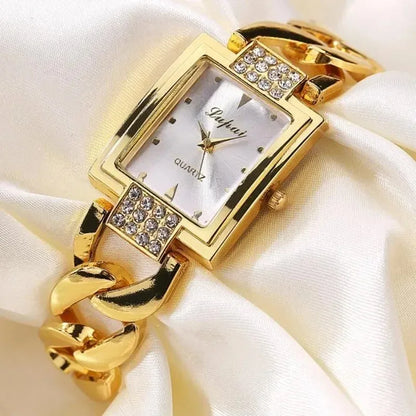 Reloj de Pulsera Dorado MOONBIFFY con Rhinestones - Elegancia y Lujo