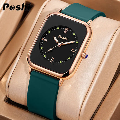 Reloj de Pulsera de Cuero Quartz POSHI Fashion - Mujer