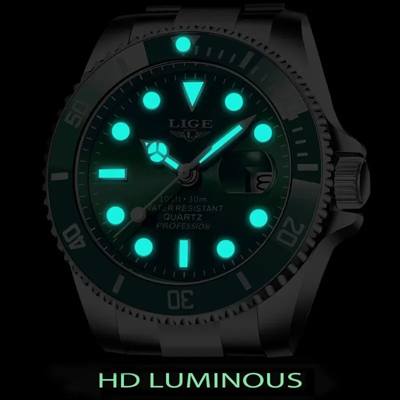 Reloj Buceador LIGE Top Brand: Lujo Submarino 🌊