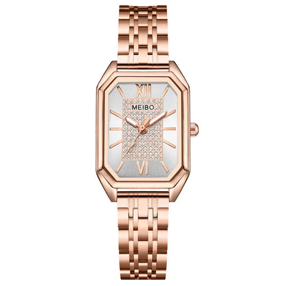 Reloj de Lujo para Mujer en Acero Inoxidable con Diseño Rectangular y Estilo Moderno - Variedad de Colores - ¡Ideal para Regalar!