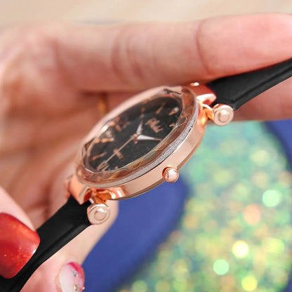 Reloj Mujer Estrellado Luminoso con Pedrería - Exclusividad Celestial