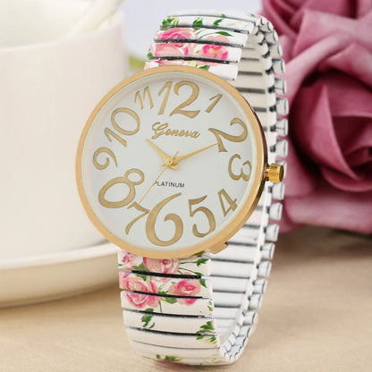 Reloj de Cuarzo MOONBIFFY con Correa Elástica Estampada