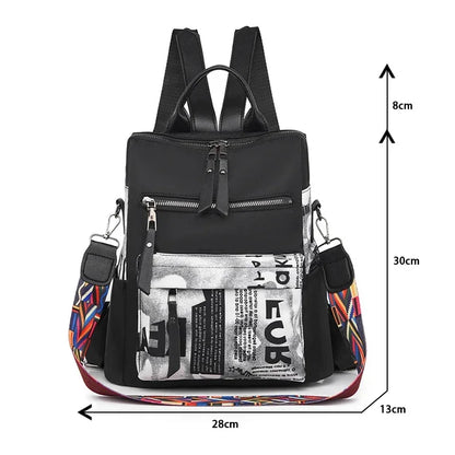 Oxford Women's Backpack Patchwork Female Travel Backpacks for Women Fashion Book Bags Woman 2023 Trend High Capacity Back Pack