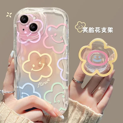 Funda para Teléfono Samsung con Sujetador de Dedo - Girasoles de Colores