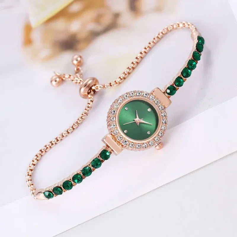 Reloj de Pulsera Mini Diamonds Crystal de MOONBIFFY - Elegancia Brillante ✨