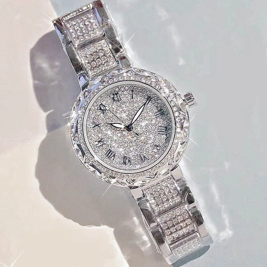 Reloj de Mujer de Lujo con Diamantes y Zirconia - Acero Quirúrgico