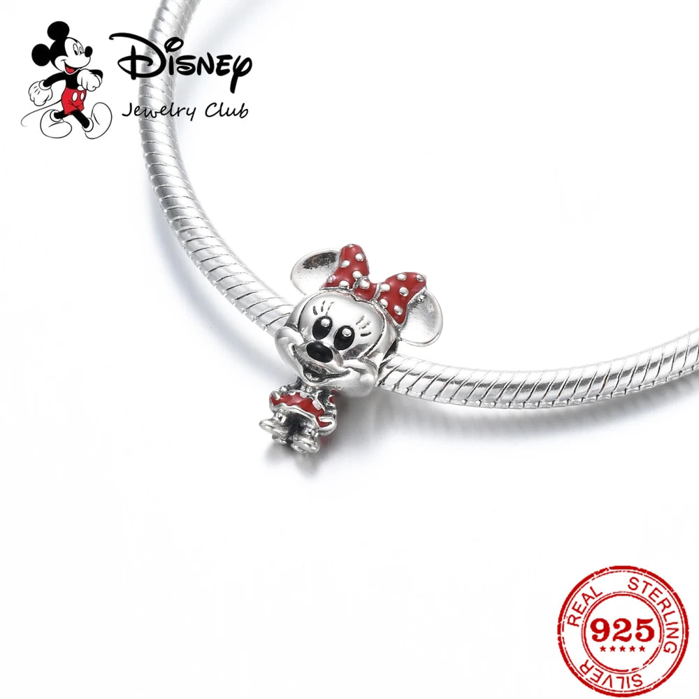 Abalorio de Plata de Ley 925 Disney - Mickey, Minnie y Vinnie