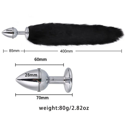 Kit Erótico Fox Tail Anal Plug Metal Butt Plug: ¡Explora Nuevas Sensaciones!