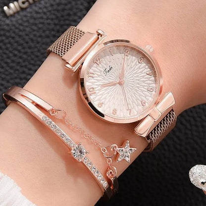 Reloj de Pulsera Magnético Rosa para Mujer 🌸