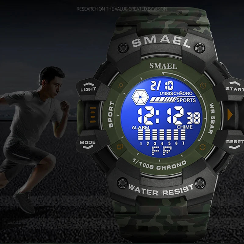 Reloj Deportivo SMAEL Estilo Camuflaje - Resistente al Agua y Multifuncional 🌟