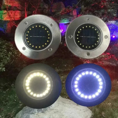 Luces Solares Subterráneas de Jardín con 20 LEDs Brillantes