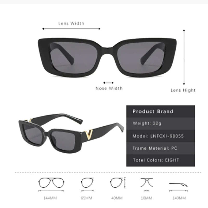 Retro Cool Small Frame Cat Eye Sunglasses for Women 2023 Luxury  Sun Glasses Men Fashion Jelly Sunglasses with Metal Hinges