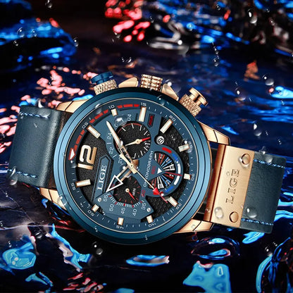 Reloj LIGE Fashion Watch Man Luxury Chronograph Sport - ¡Elegancia y estilo en cada momento!