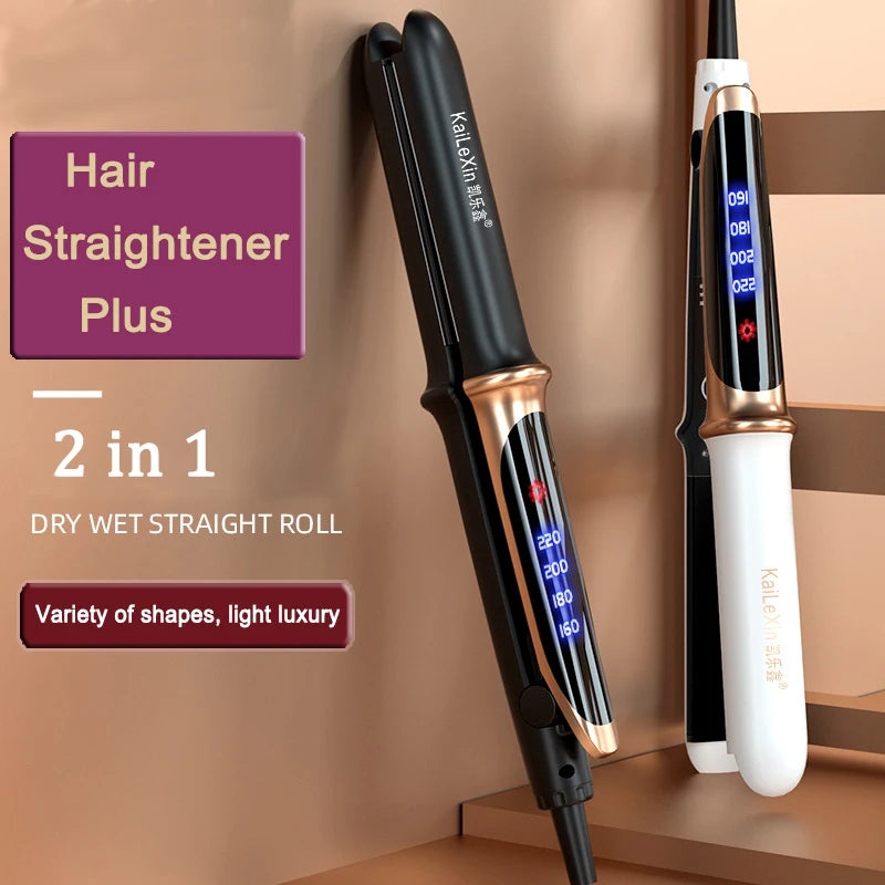 ¡Plancha Profesional 2 en 1 de Belleza Radiante!