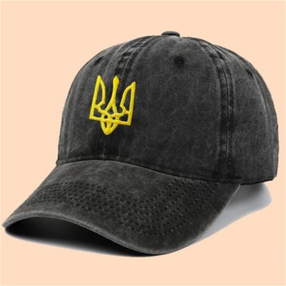 Gorra de Béisbol con Bordado de Emblema de Ucrania - Estilo Urbano Exclusivo 🌟