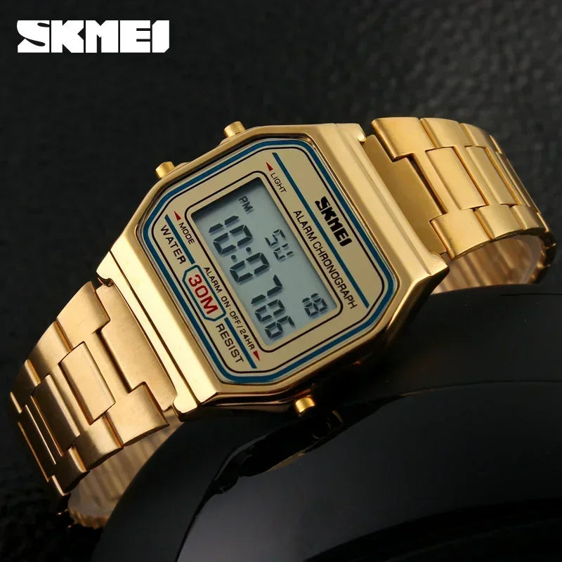 Reloj Digital SKMEI 1123 de Acero Inoxidable con Pantalla LED