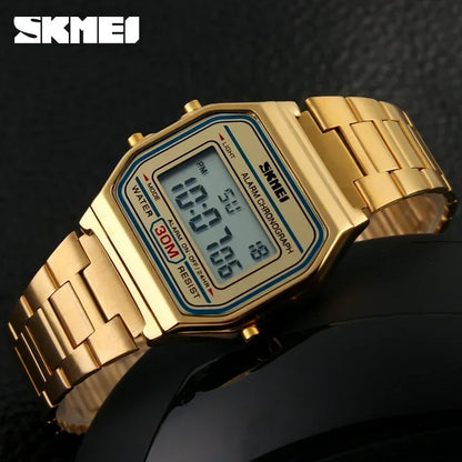 Reloj Digital SKMEI 1123 de Acero Inoxidable con Pantalla LED