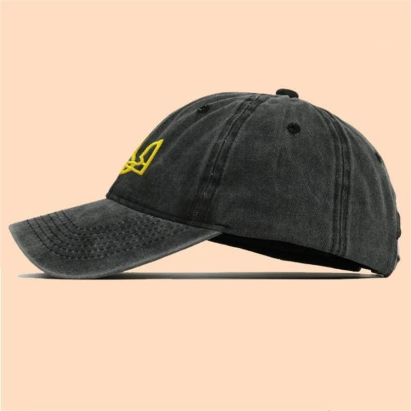 Gorra de Béisbol con Bordado de Emblema de Ucrania - Estilo Urbano Exclusivo 🌟