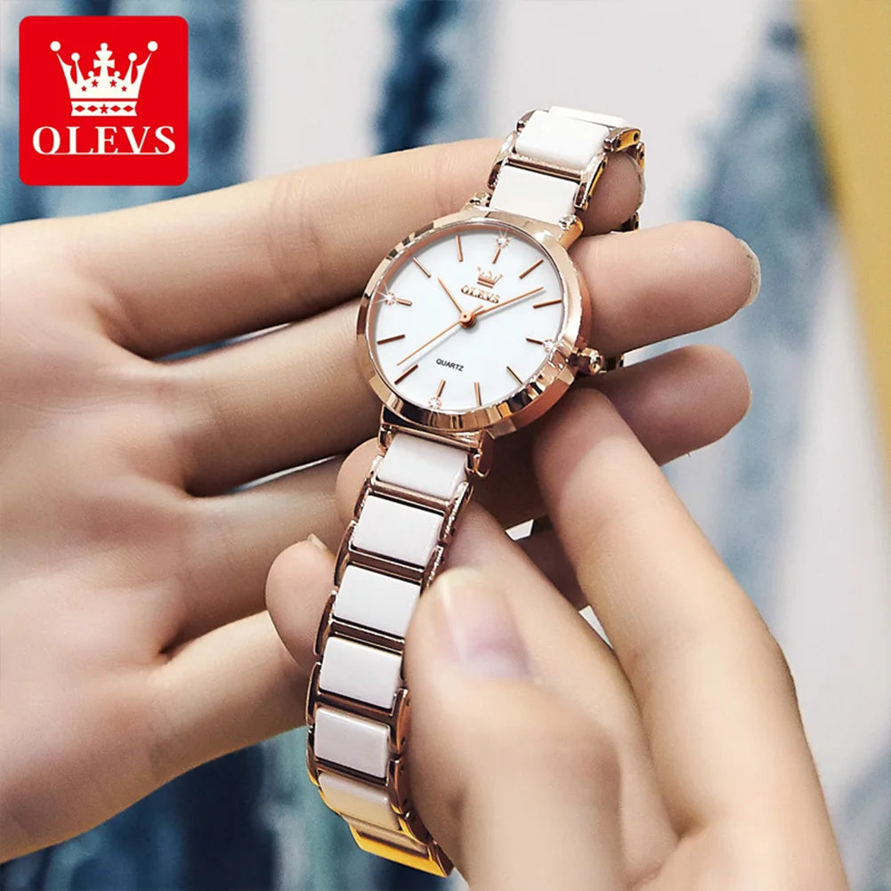 Reloj de Mujer OLEVS 5877: Elegancia y Lujo en Cerámica