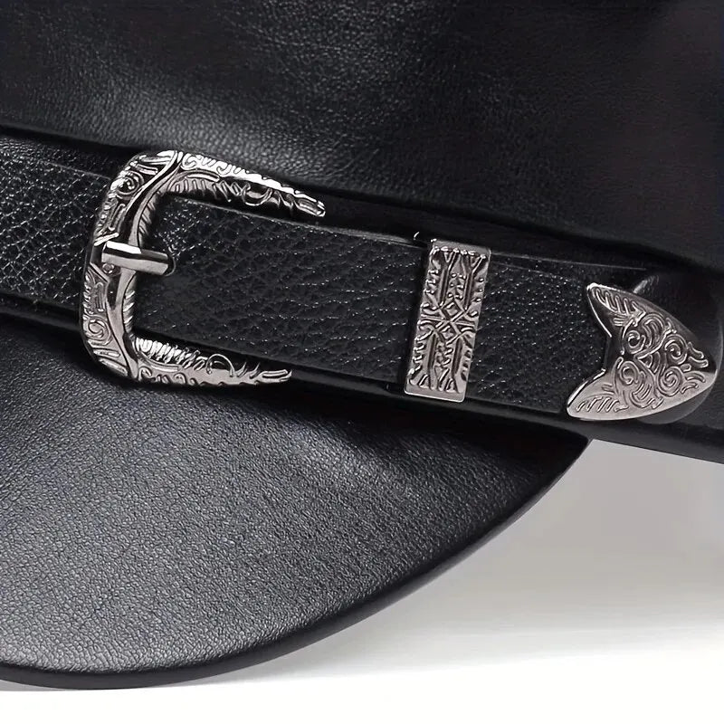 Gorro Capitán con Hebilla Grande 🎩 ¡Estilo y Elegancia en una Pieza! 🌟 ¡Consíguelo Ahora y Destaca en Todo Momento!