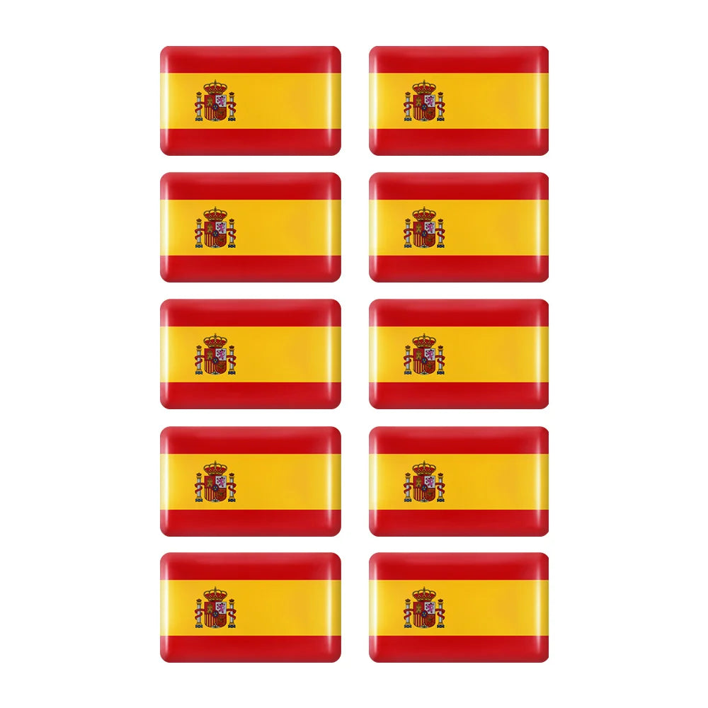 Pegatinas de Bandera de España de Epoxy para Coche 🇪🇸