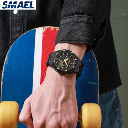 Reloj Digital SMAEL 8088 Waterproof: ¡Estilo y Funcionalidad para el Hombre Activo!