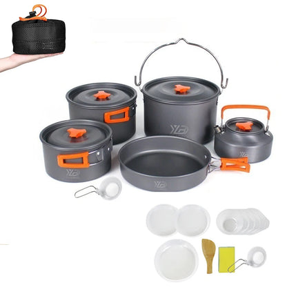 Set de Cocina de Camping de Aluminio ¡Eleva tus Aventuras Culinarias! 🏕️