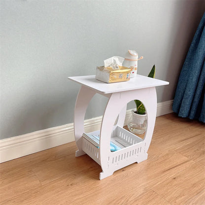 European Style Bedside Modern Minimalist Mini Storage Rack Living Room Small Square Table Magazine Table Small Coffee Table