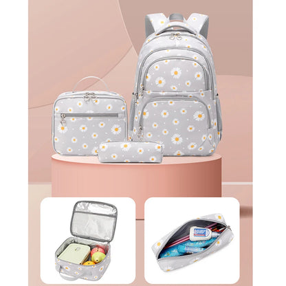 New School Backpack for Girls Children Schoolbags Waterproof Kids School Pencil Case Mochila Infantil Lunchbox Mochila Para Dama