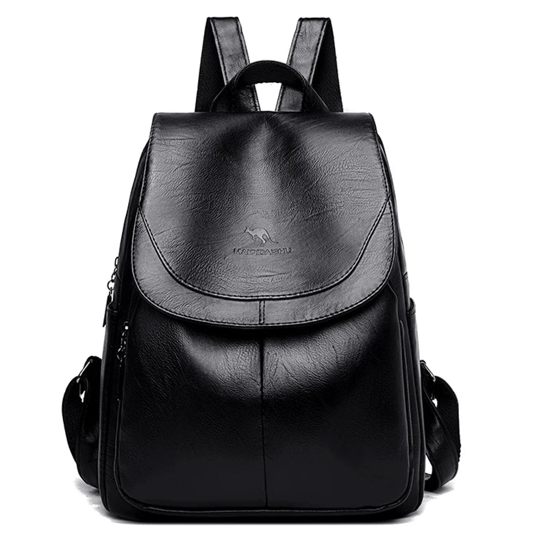 Women Backpack High Quality Soft Leather Female Vintage Bag School Bags Travel Bagpack Ladies Large Capacity Bookbag Rucksack