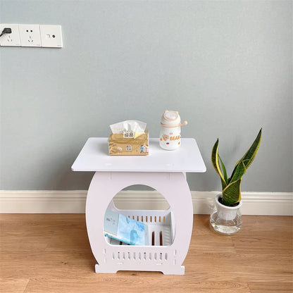 European Style Bedside Modern Minimalist Mini Storage Rack Living Room Small Square Table Magazine Table Small Coffee Table