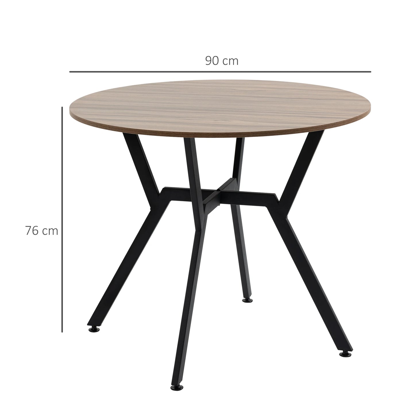 Mesa de Comedor Redonda Industrial HOMCOM - Elegancia y Resistencia💫