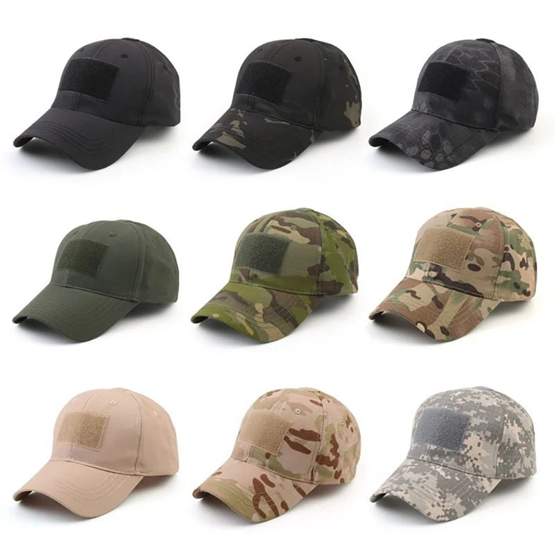 Gorra de Verano Camuflada de Estilo Militar - Elegancia y Protección en tus Aventuras 🌿